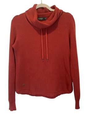 Lauren Ralph Lauren Drawstring Cowl Neck Sweater Top size S